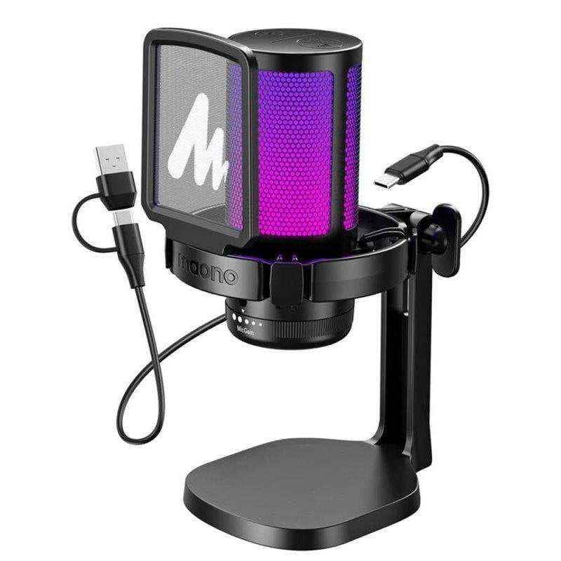 maono Microphone Maono DGM20 USB condensateur cardioïde RGB personnalisable