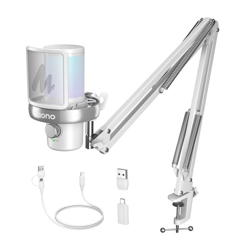 maono Microphone Maono DM40 S Pro USB omnidirectionnel avec IA et bras articulé