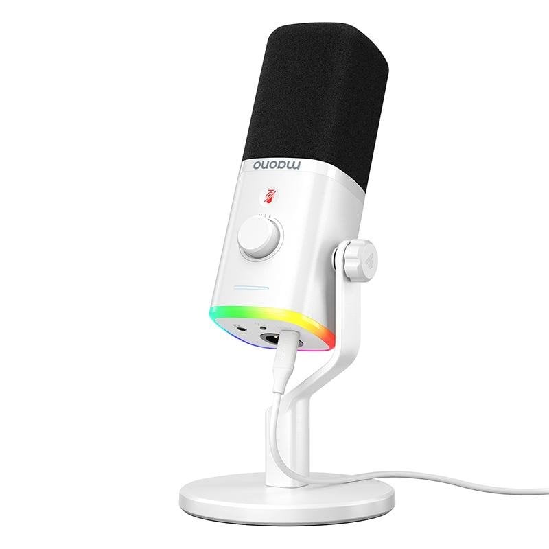 maono Microphone Maono PD100X USB XLR cardioïde avec DSP et éclairage RGB personnalisable