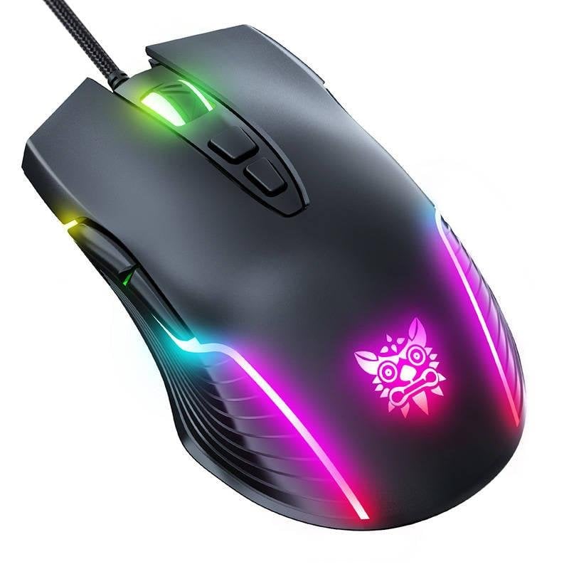 onikuma Ratón ONIKUMA CW905 Gaming USB 6400 DPI 7 Boutons RGB Black