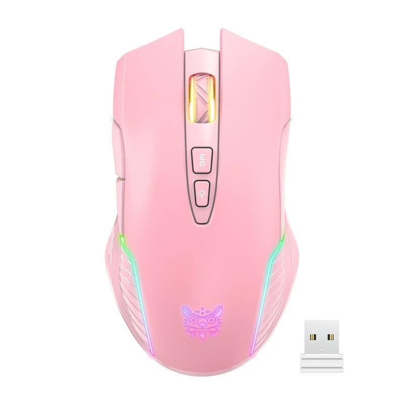 onikuma Ratón ONIKUMA CW905 Wireless 2.4G 3600 DPI Rose RGB 7 Boutons Gaming