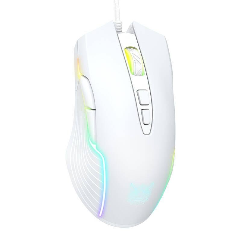 onikuma Ratón ONIKUMA CW905 USB 6400 DPI RGB 7 Boutons White Gaming