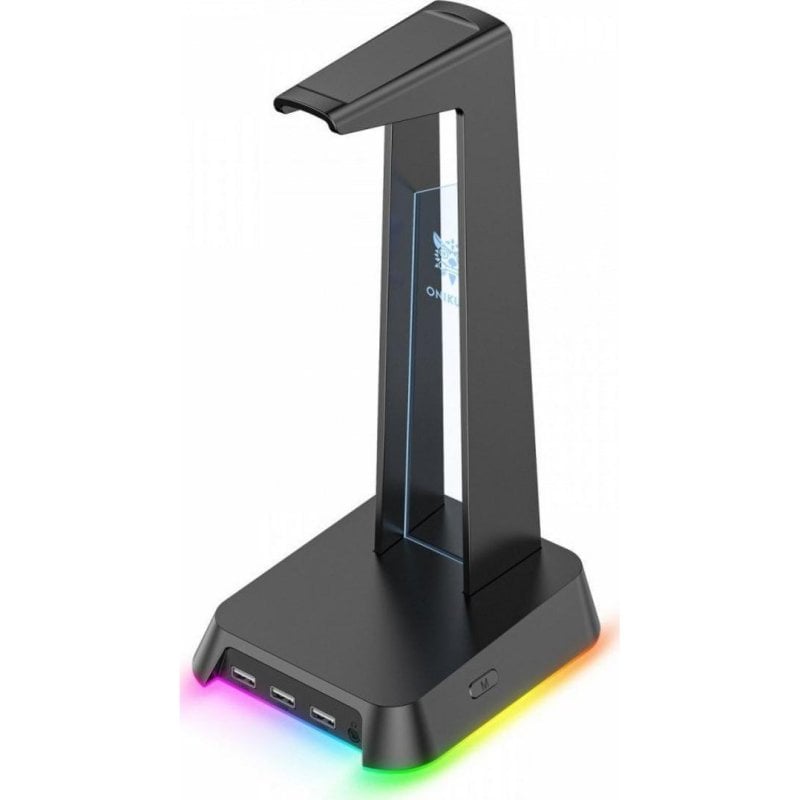 onikuma Support pour casque Onikuma ST2 RGB Black avec ports USB et jack 3.5 mm