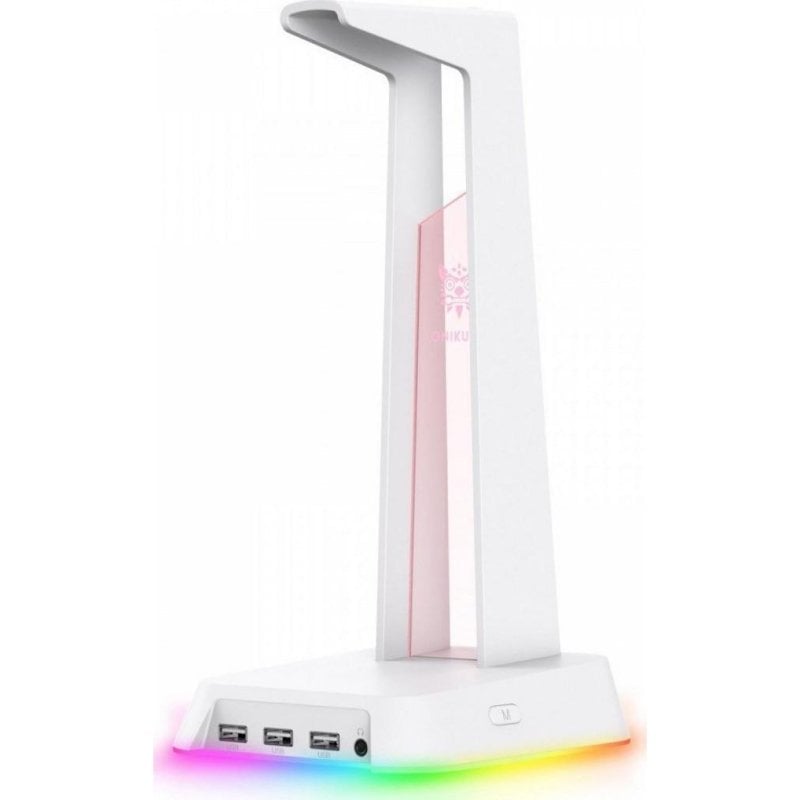 onikuma Support pour casque Onikuma ST2 RGB White avec 3 ports USB