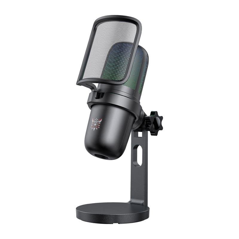 onikuma Microphone ONIKUMA M-730 USB unidirectionnel avec RGB et bouton tactile mute