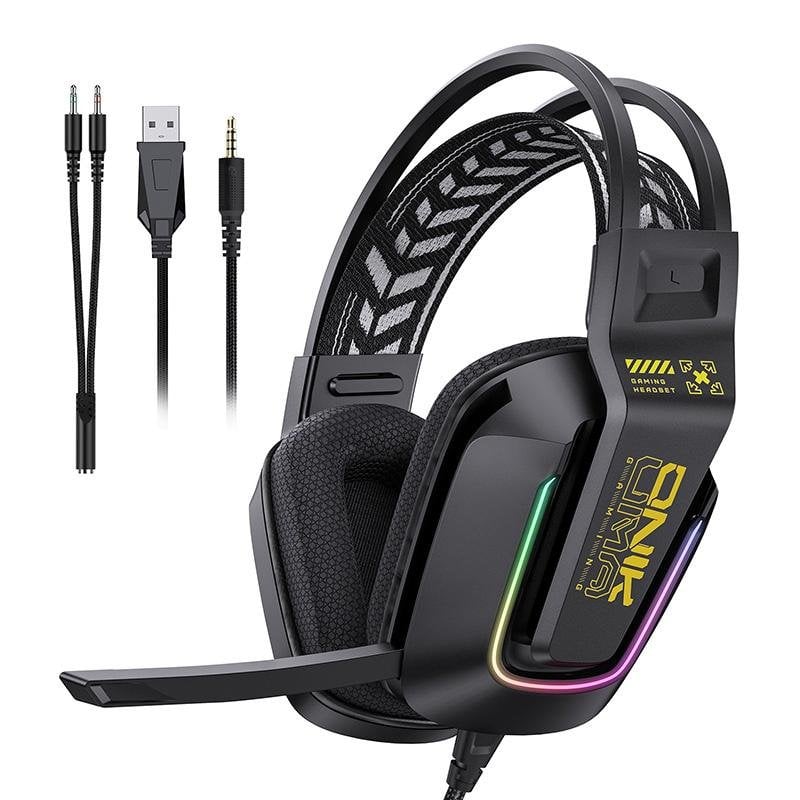 onikuma Casque ONIKUMA X13 filaire USB et jack 3,5 mm gaming RGB Black