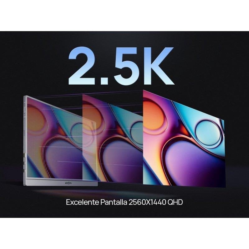 arzopa Écran PC Arzopa Z3FC 16,1 QHD 180Hz IPS Portable FreeSync HDR10 Funda 9ms