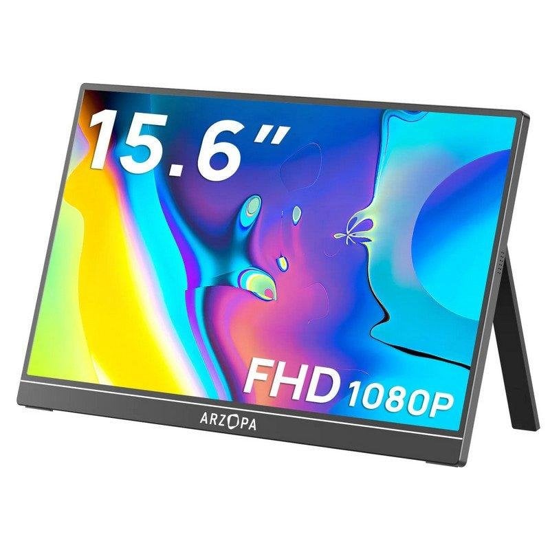 arzopa Écran PC Arzopa A1 15,6 Full HD 60Hz IPS USB-C Portable Haut-parleurs