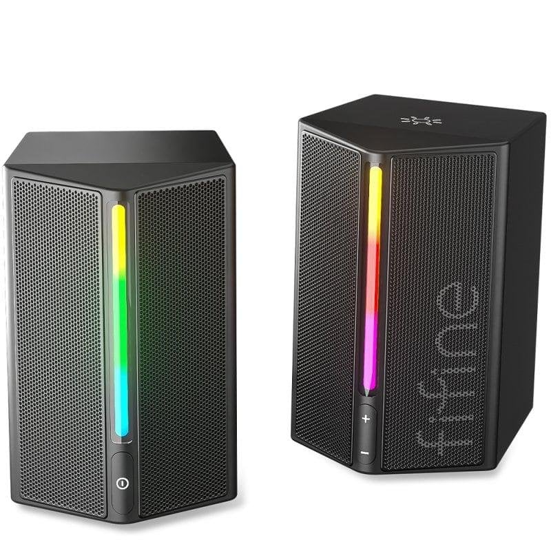 fifine Haut-parleurs Fifine Gaming 2.0 avec câble 4W et éclairage RGB personnalisable