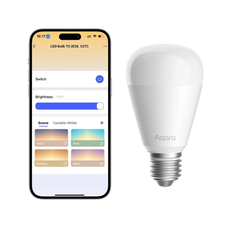 aqara Ampoule connectée Aqara E27 1100 lm 10,5 W White 2700 K-6500 K Compatible Zigbee Bluetooth Alexa Google Apple HomeKit
