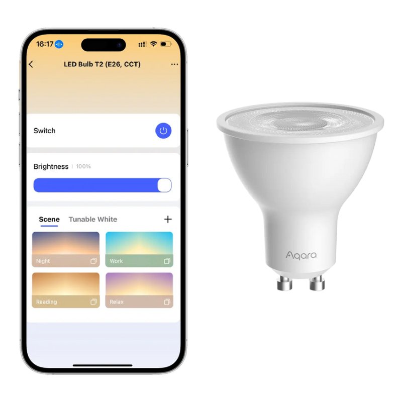 aqara Ampoule connectée Aqara GU10 4,9 W 450 lm IRC90 compatible Zigbee Bluetooth Alexa Google HomeKit