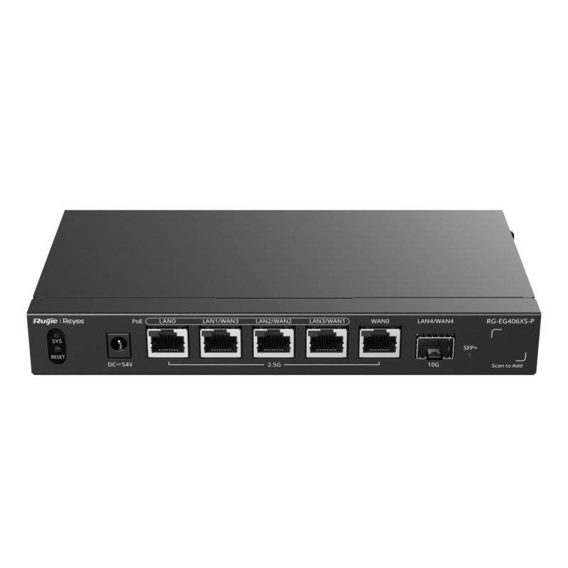 ruijie Routeur Ruijie RG-EG406XS-P Cloud 5x RJ45 2.5G 4x PoE 1x SFP 10G Grey