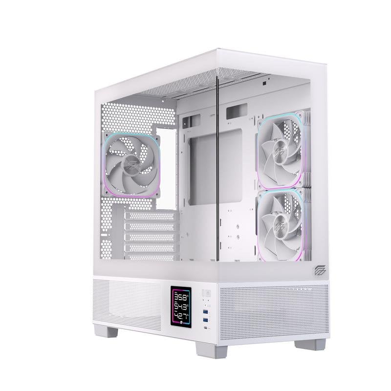 einarex Boîtier Einarex PRISMA SM501D RGB White Micro Tour Verre Trempé USB-C