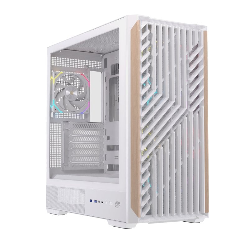 einarex Tour Einarex PULSE P800 RGB en verre trempé White, compatible avec 13 ventilateurs ATX