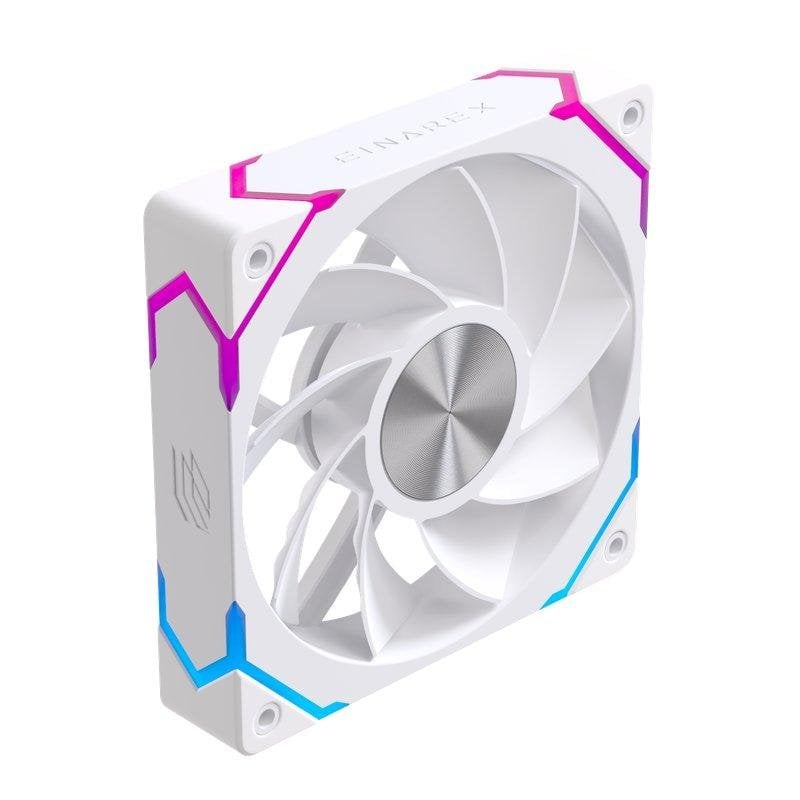 einarex Ventilateur supplémentaire Einarex EX12Ci 120mm 1600RPM ARGB PWM flux inversé White