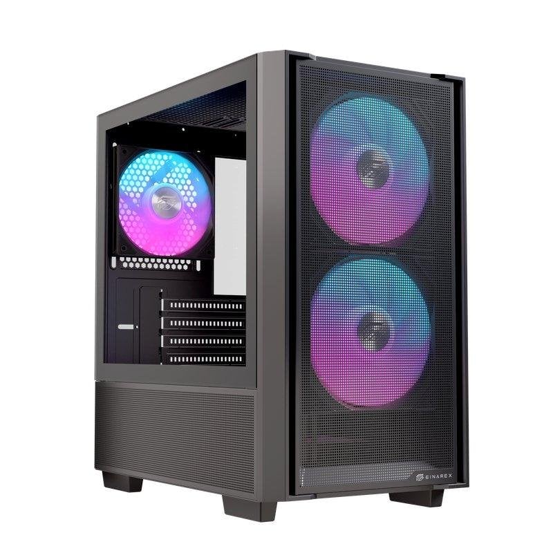 einarex Boîtier Einarex PULSE PM150 RGB Black micro ATX Mini-ITX Verre trempé RGB
