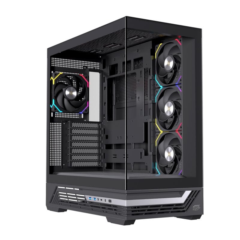 einarex Tour de jeu ATX Einarex PRISMA S800 RGB en verre trempé Black 10 x 120 mm