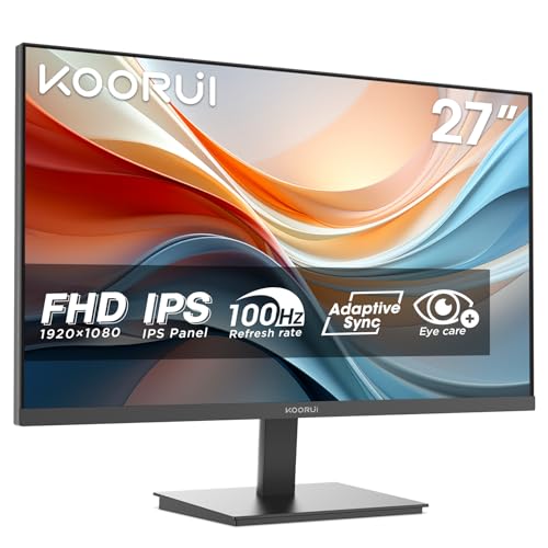 KOORUI E2711F 27 Moniteur FHD 100Hz IPS AdaptiveSync HDMI 1.4 EyeCare VESA