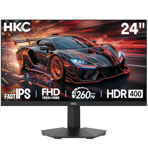 HKE G24H3D Écran PC Gamer 24 Pouces IPS FHD 240Hz Jusqu'à 260Hz HDR400 Ecran Gaming