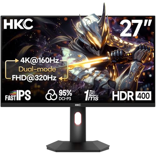 HKC G27H7P Écran PC Gamer 27pouces IPS 4K 160 320Hz HDR400 Réglable Hauteur