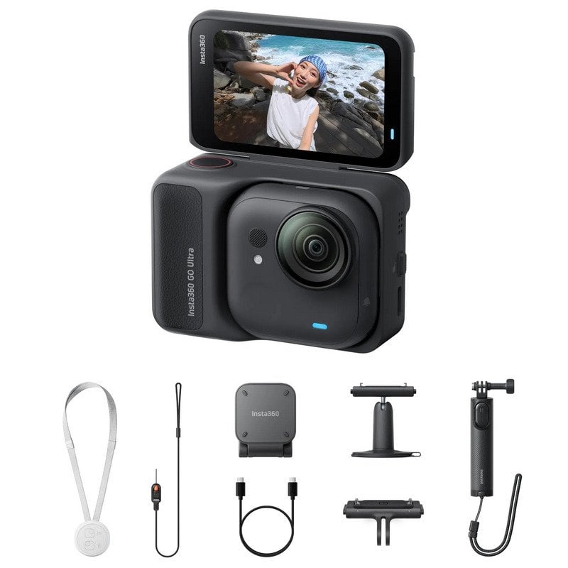 INSTA360 Caméra sport Insta360 GO Ultra Creator Black 4K 60ips HDR IPX8 Écran tactile 2,5