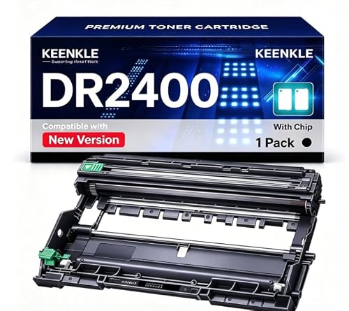 KEENKLE MFC-L2710DW Imprimante laser compacte 4 en 1 noir et blanc, Wi-Fi, AirPrint, impression recto verso automatique, ADF, A4, bureau et domicile, compatible avec le tambour DR2400