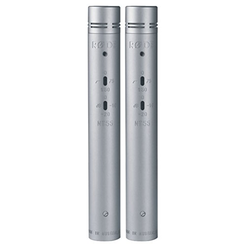 RØDE NT55 - Microphone à condensateur petit diaphragme ½' polyvalent avec directivité réglable (cardioïde et omni), atténuateur et filtre passe-haut pour la production musicale