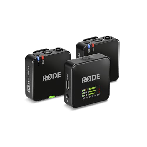 RØDE Wireless GO (Gen 3), Microphone sans Fil Compact, Audio de qualité exceptionnelle, Enregistrement en 32 Bits Float, contrôle Automatique du Niveau, pour téléphones, caméras et Ordinateurs (Noir)