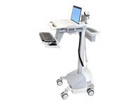 Ergotron Ergotron EMR Laptop Cart, SLA Powered chariot - pour ordinateur portable clavier souris lecteur de codes a barres processeur - Grey, White, aluminium poli
