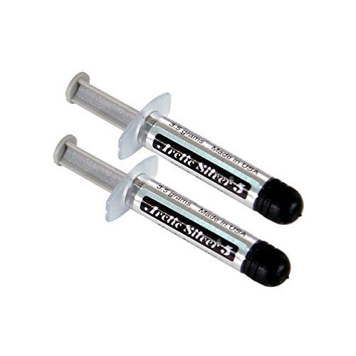 Arctic Silver AS5-3.5G Lot de 2 composés thermiques argentés 3,5 g pour processeur, dissipateur thermique en cuivre, montage direct
