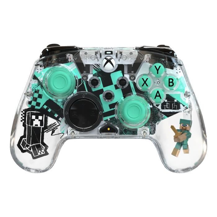 Manette de jeu - Xbox Series XS Xbox One et PC - Minecraft Diamond - Sans fil - PDP - Transparent