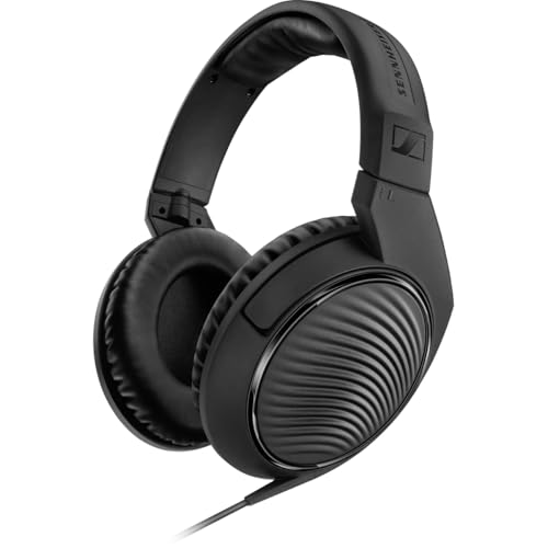 Sennheiser Casque Audio Professionnel HD 200 Pro fermé Autour de l'oreille DJ et de Surveillance - Câble unilatéral de 2 m et Adaptateur Jack stéréo 1-4 Inclus - Noir (507182)