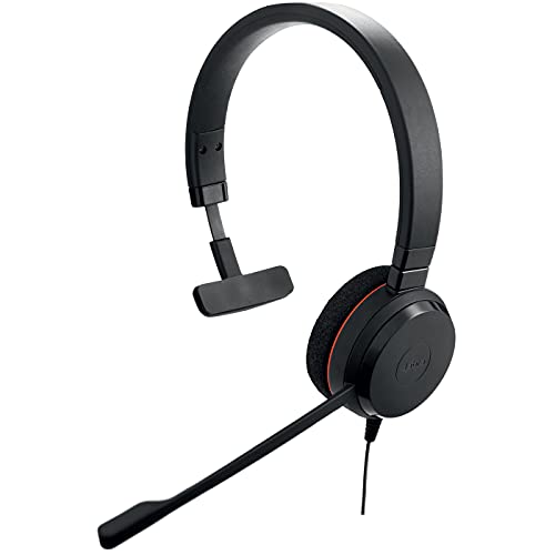 Jabra Evolve 20 Casque pour PC et softphone_P (reconditionné) Optimisé pour Microsoft Lync Mono Noir
