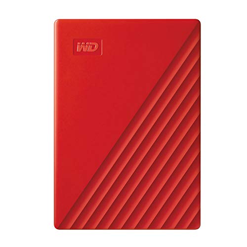 WD My Passport 2 to Disque Dur Portable Externe, USB 3.2 Gen 1, Rouge