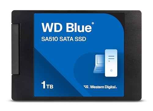 WD Blue SA510 SSD 1 To, Disque SSD interne, Vitesee de lecture jusqu'à 560 Mo s, 2.5 SATA SSD, Comprend Acronis True Image pour WD, Clonage de disque et migration.