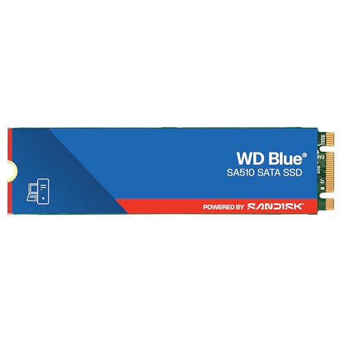 WD Blue SA510 M.2 SATA SSD 500 Go (Jusqu'à 560 Mo s, Disque SSD interne, Comprend Acronis True Image for SANDISK, Clonage de dique et migration) POWERED BY SANDISK