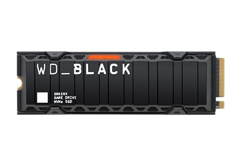 WD_BLACK SN850X SSD 2 To, Disque SSD interne avec dissipateur thermique, lecture jusqu'à 7300 Mo s, écriture jusqu'à 6600 Mo s, Haute performance disque de jeu, PCIe Gen 4.0, NVMe, Noir