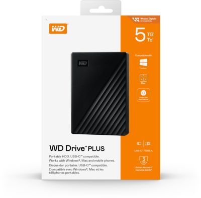 Disque dur WESTERN DIGITAL Drive PLUS 5TB
