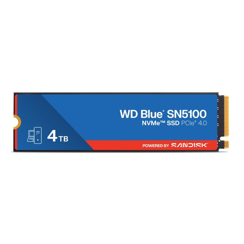 Sandisk Disque Dur Sandisk WDS400T5B0E-00CPE0 4TB M.2 NVMe PCIe 6900Mo s Sécurité TCG Pyrite