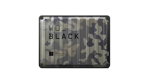WD_Black P10 Game Drive 4 to, Disque Dur Externe Portable, USB 3.2 Gen 1, jusqu'à 130 Mo s, Haute Performance, Fonctionne avec PlayStation, Xbox, PC et Mac, 1 Mois d’abonnement à Discord Nitro, Camo
