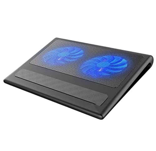 KG7HQRP Tapis de refroidissement léger pour ordinateur portable compact et facile à transporter 12 à 16 port USB supplémentaire refroidisseur pour ordinateur portable avec ventilateurs – Noir