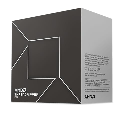 AMD Ryzen Threadripper Pro 7965WX Processeur (24 Coeurs 48 Threads, 350W TDP, Socket SP6, Cache 152 Mo, jusqu'à 5,3 Ghz Fréquence Boost, Pas de Ventilateur)
