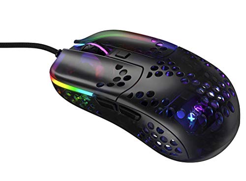 Xtrfy MZ1, souris filaire de gaming ultra-légère, capteur 3389 Pixart ultramoderne, forme exclusive pour une visée optimale, rétro-éclairage RGB réglable, Zy’s Rail Edition