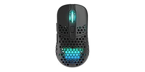 Xtrfy M42 Wireless, souris de gaming ultralégère sans fil, optimisé pour l’esport radio 2,4 GHz, rétro-éclairage RGB, boîtier modulaire (2 dimensions incl.), Rechargeable, Noir