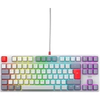 CHERRY XTRFY K4V2 TKL Clavier De Jeu Filaire sans Pave Numerique Disposition Francaise AZERTY Eclairage RGB Commutateurs Mecaniques MX2A Red Retro
