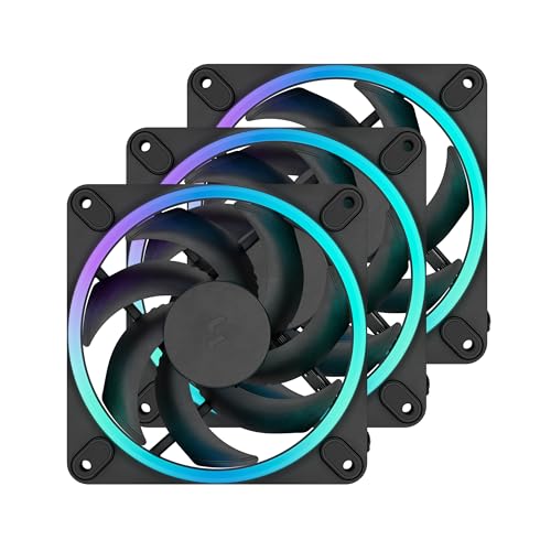 Ventilateur PC - FRACTAL DESIGN - Momentum 12 RGB - 3 packs - FDB - Anneau lumineux ARGB Gen 2 - Controle PWM