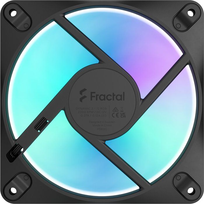 FRACTAL DESIGN - Dynamic 3 12 RGB Black - Ventilateur - 12 RGB Black