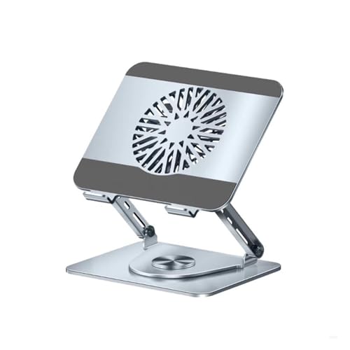 896C8NB1004013-GY-A Support portable et pliable pour ordinateur portable de 10 à 17,3 avec ventilateur, réglable en hauteur et 360 degrés