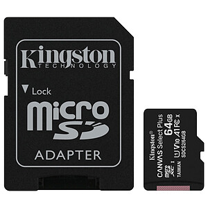 Kingston Kingston Technology Canvas Select Plus 64 Go MicroSDXC UHS I Classe 10