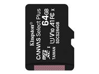 Kingston Kingston Technology Canvas Select Plus 64Go MicroSDXC UHS-I Classe 10 Black